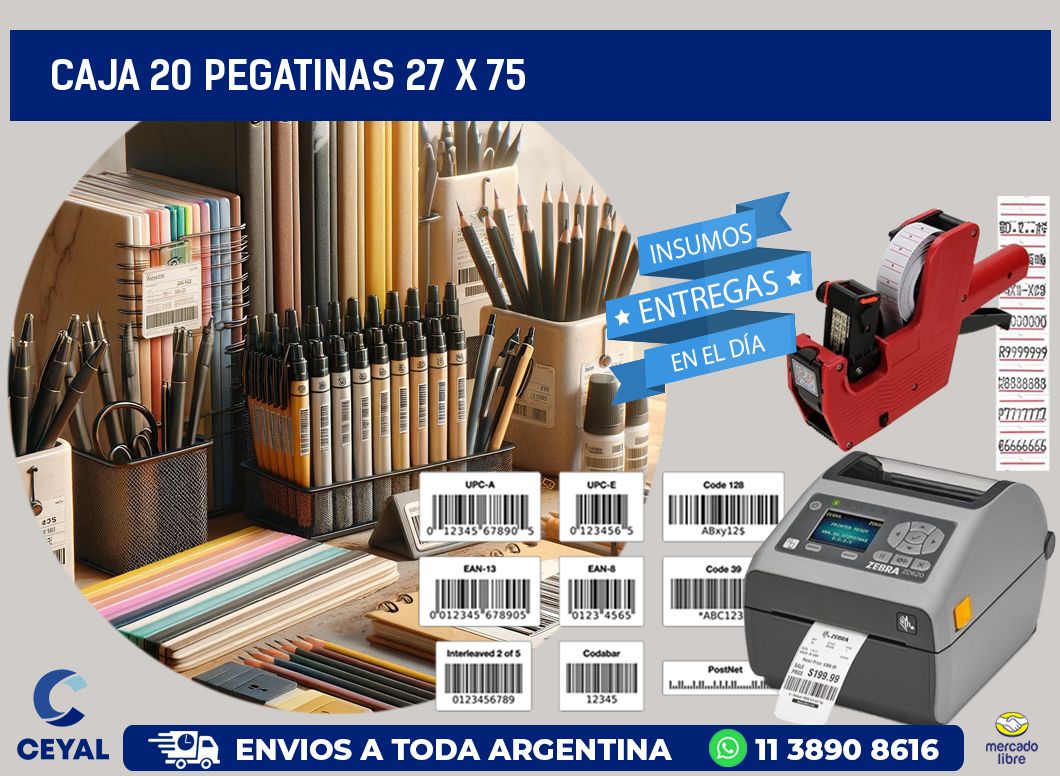 CAJA 20 PEGATINAS 27 x 75