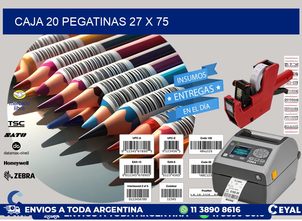 CAJA 20 PEGATINAS 27 x 75