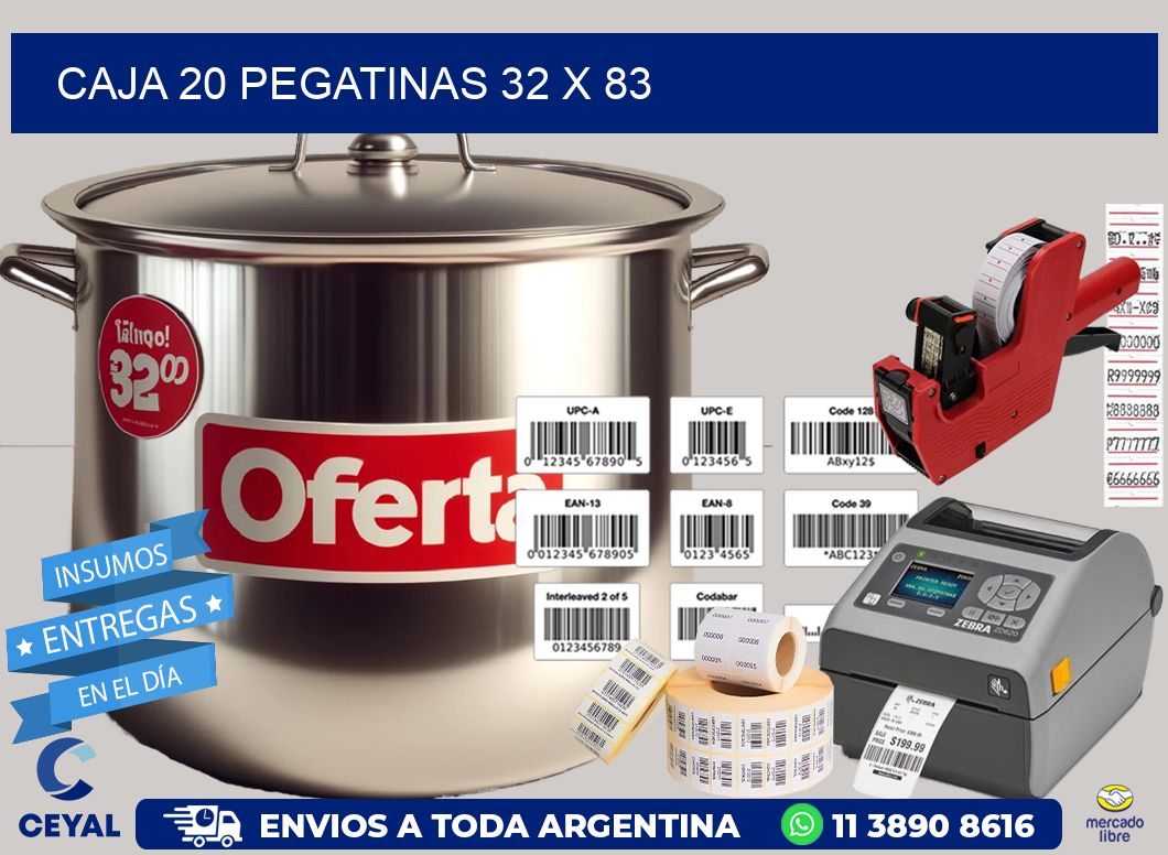 CAJA 20 PEGATINAS 32 x 83