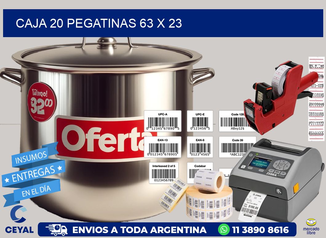 CAJA 20 PEGATINAS 63 x 23