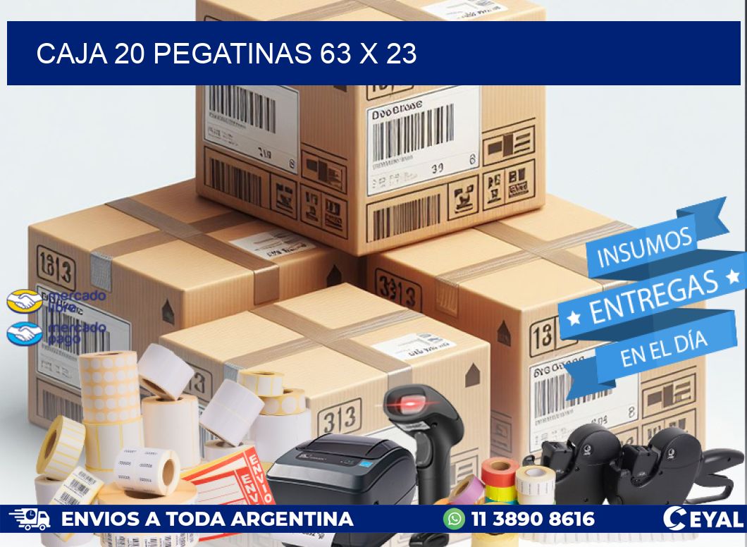 CAJA 20 PEGATINAS 63 x 23