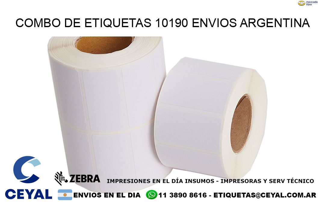 Combo de etiquetas 10190 ENVIOS ARGENTINA