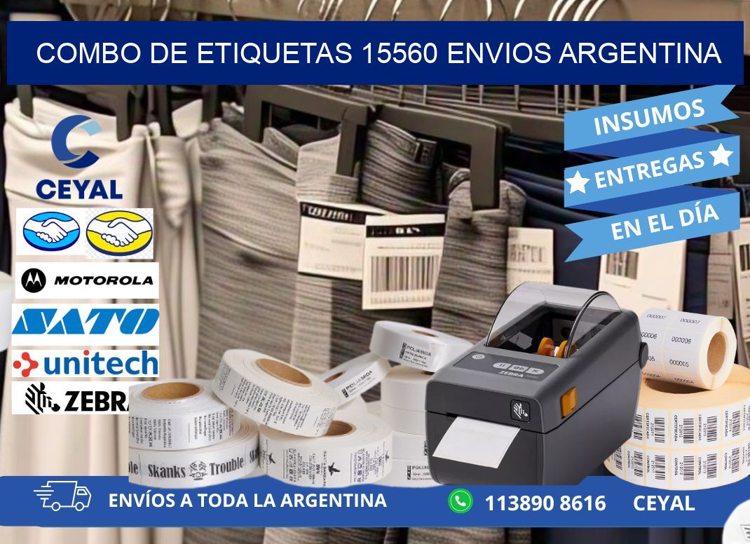 Combo de etiquetas 15560 ENVIOS ARGENTINA
