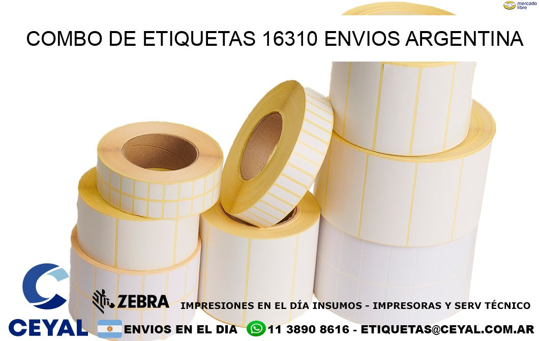 Combo de etiquetas 16310 ENVIOS ARGENTINA