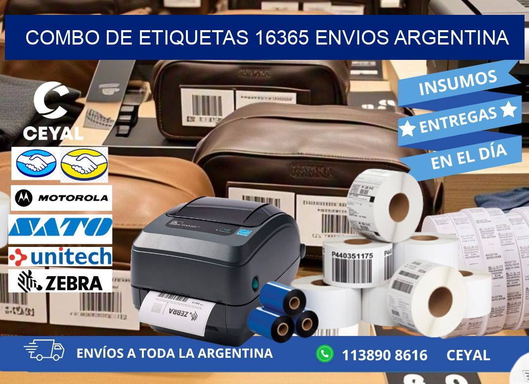 Combo de etiquetas 16365 ENVIOS ARGENTINA