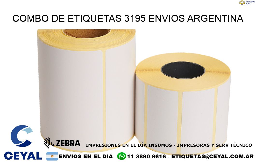 Combo de etiquetas 3195 ENVIOS ARGENTINA