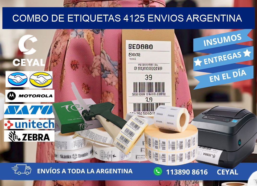 Combo de etiquetas 4125 ENVIOS ARGENTINA