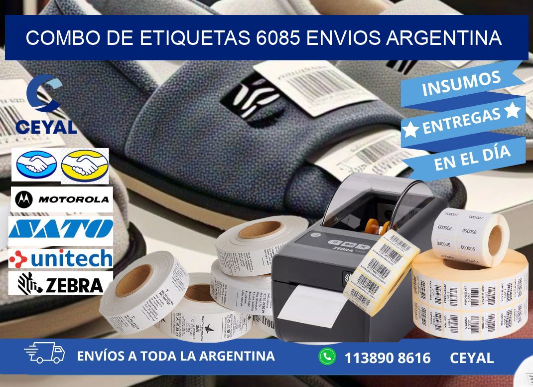 Combo de etiquetas 6085 ENVIOS ARGENTINA