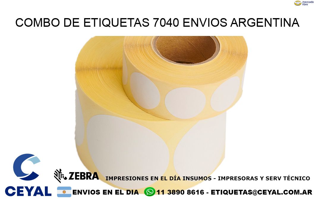 Combo de etiquetas 7040 ENVIOS ARGENTINA