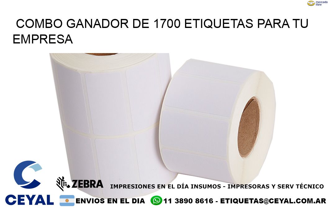 Combo ganador de 1700 etiquetas para tu empresa