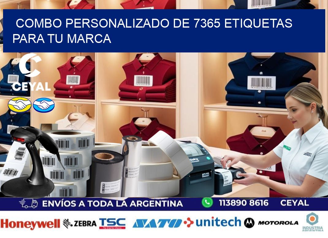 Combo personalizado de 7365 etiquetas para tu marca