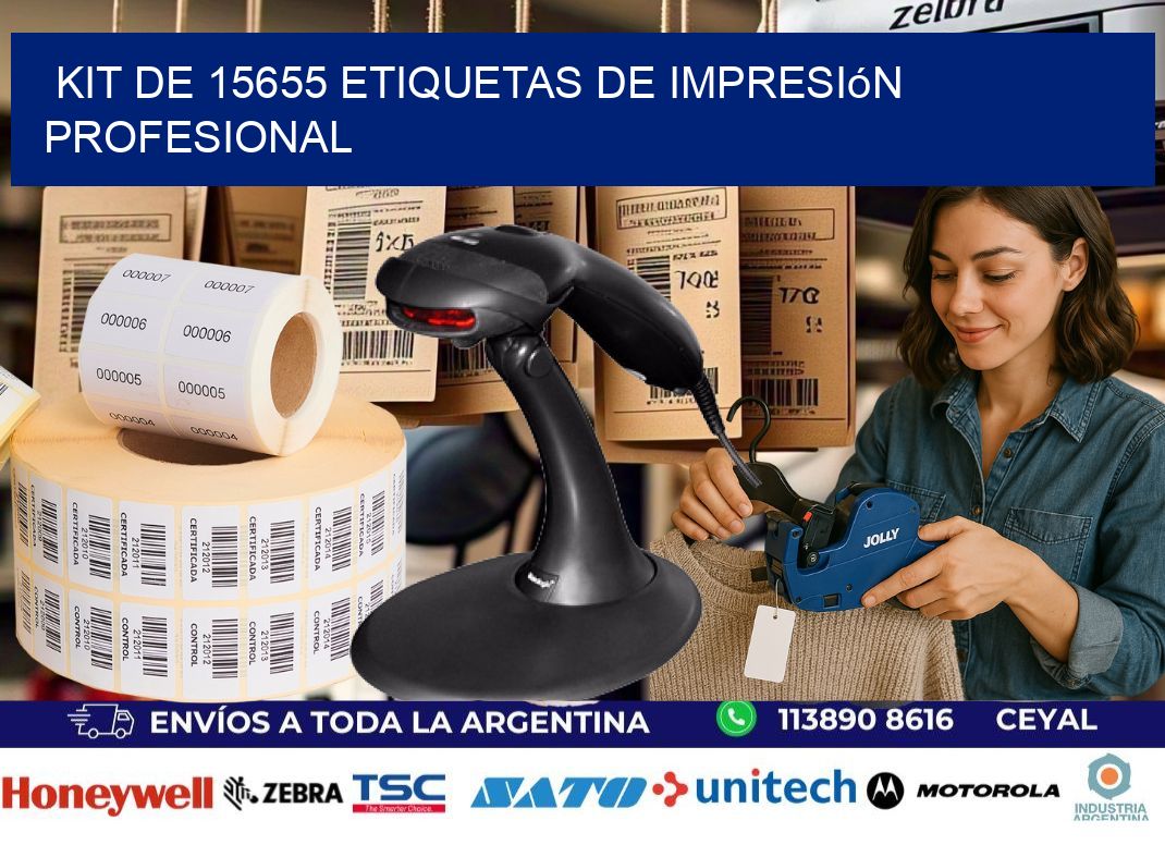 Kit de 15655 etiquetas de impresión profesional