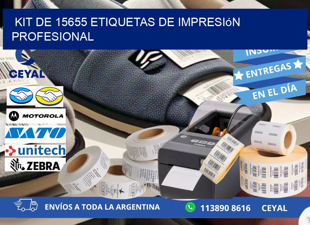 Kit de 15655 etiquetas de impresión profesional