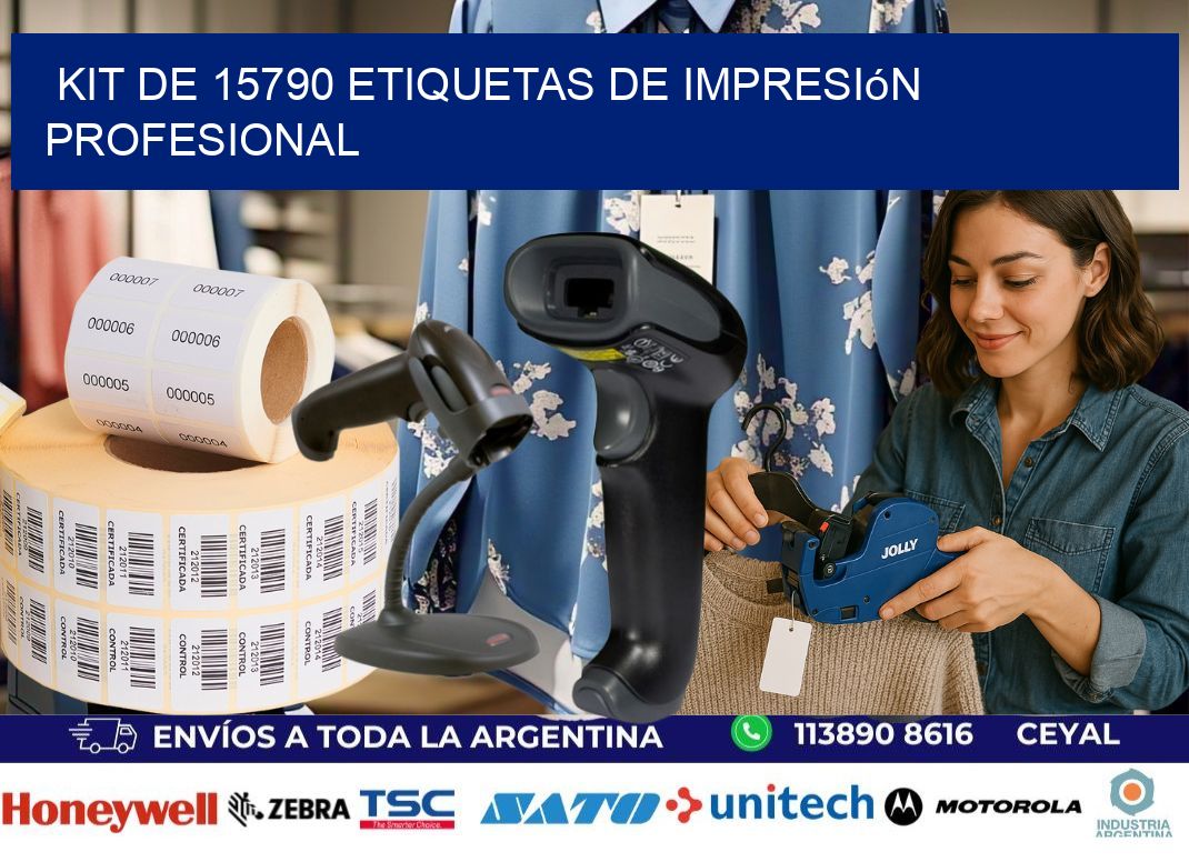 Kit de 15790 etiquetas de impresión profesional