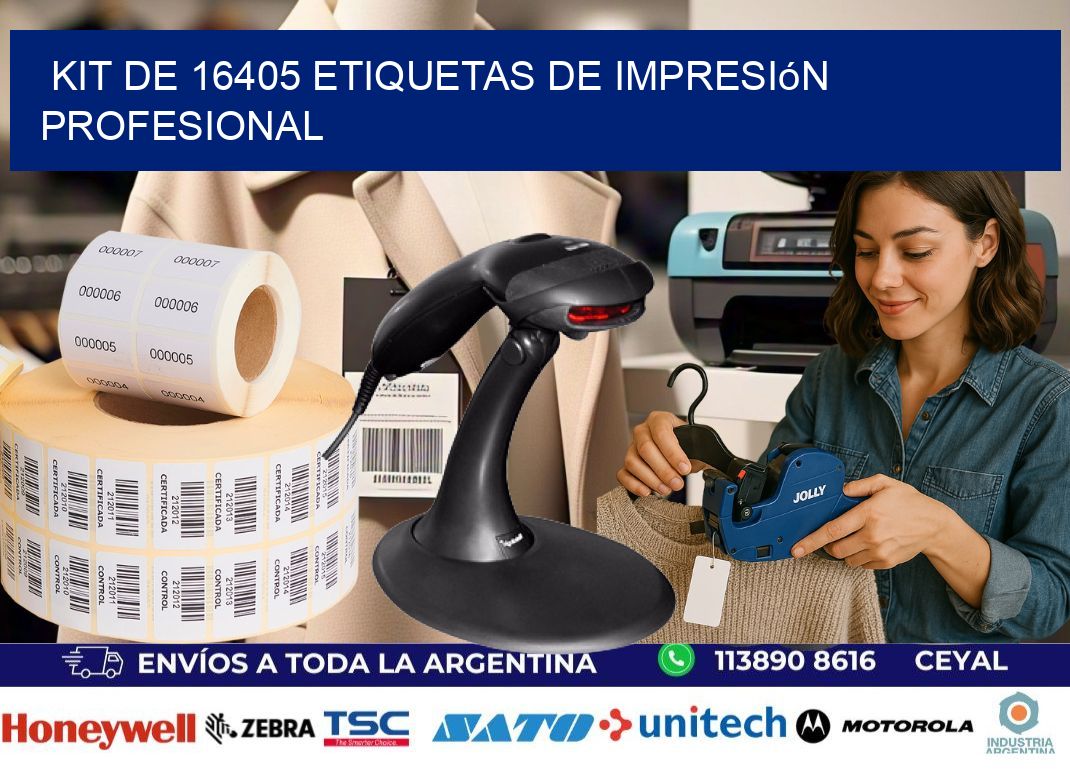 Kit de 16405 etiquetas de impresión profesional