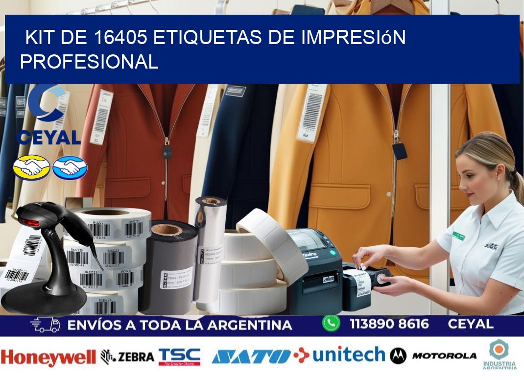 Kit de 16405 etiquetas de impresión profesional