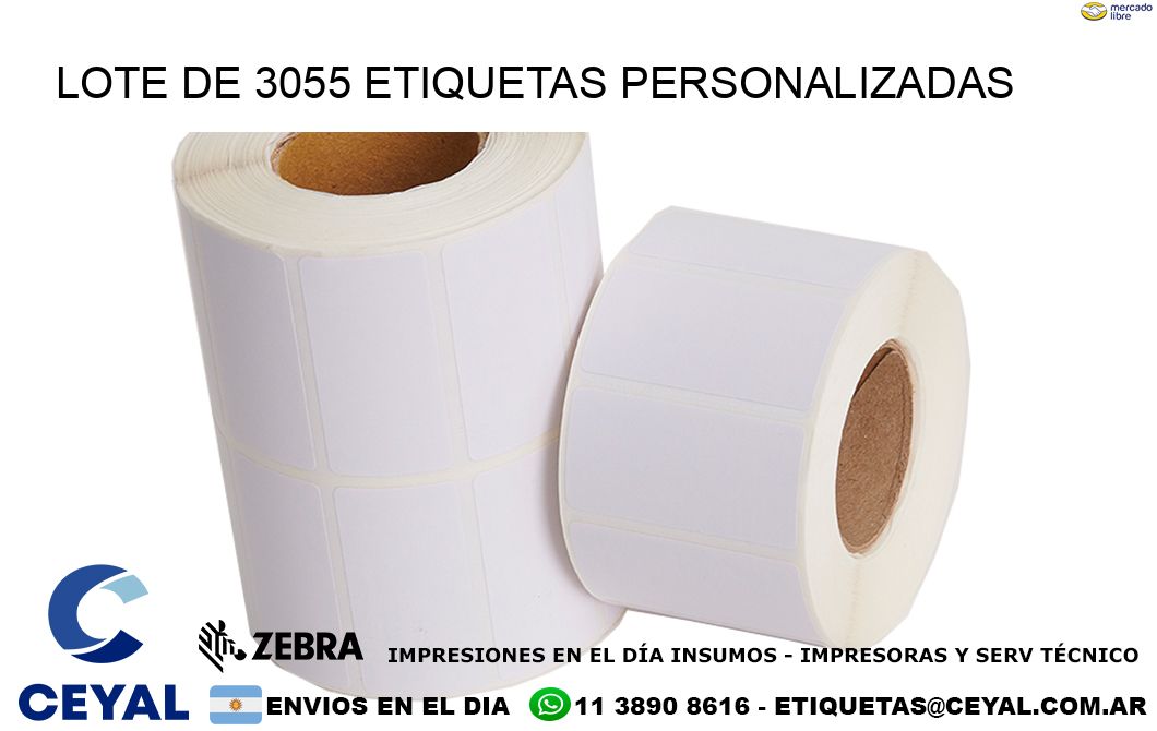 Lote de 3055 etiquetas personalizadas
