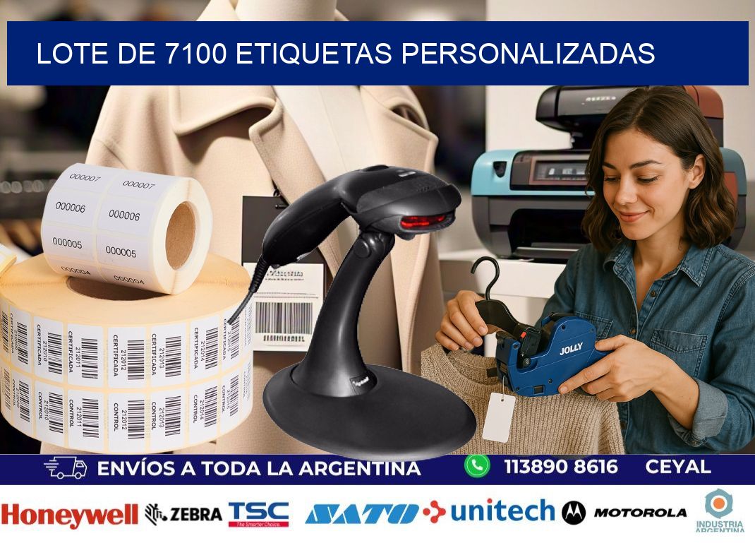 Lote de 7100 etiquetas personalizadas