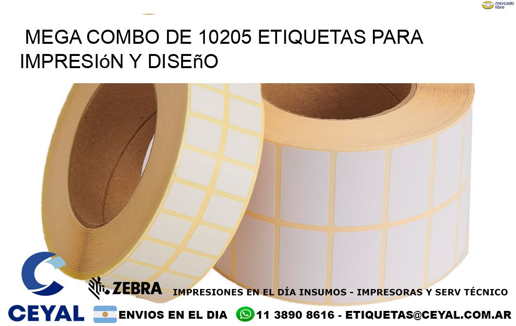 Mega combo de 10205 etiquetas para impresión y diseño