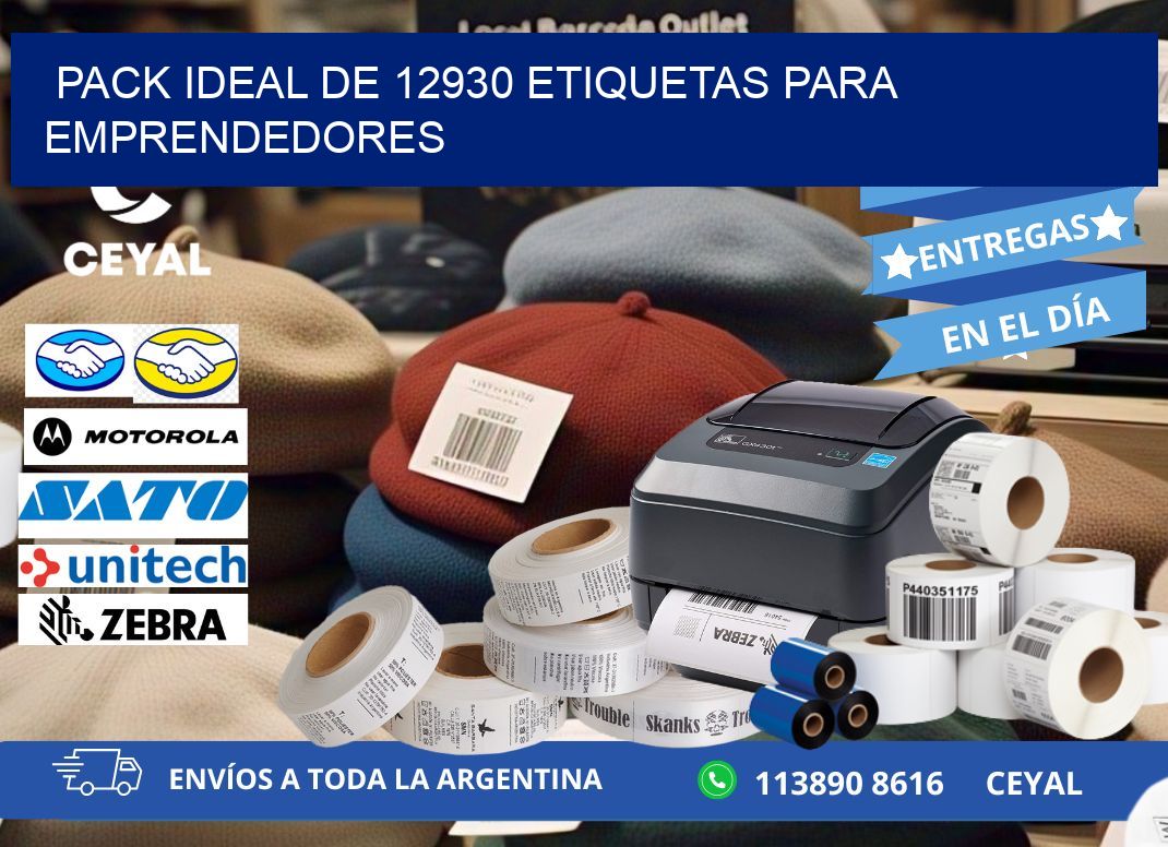 Pack ideal de 12930 etiquetas para emprendedores