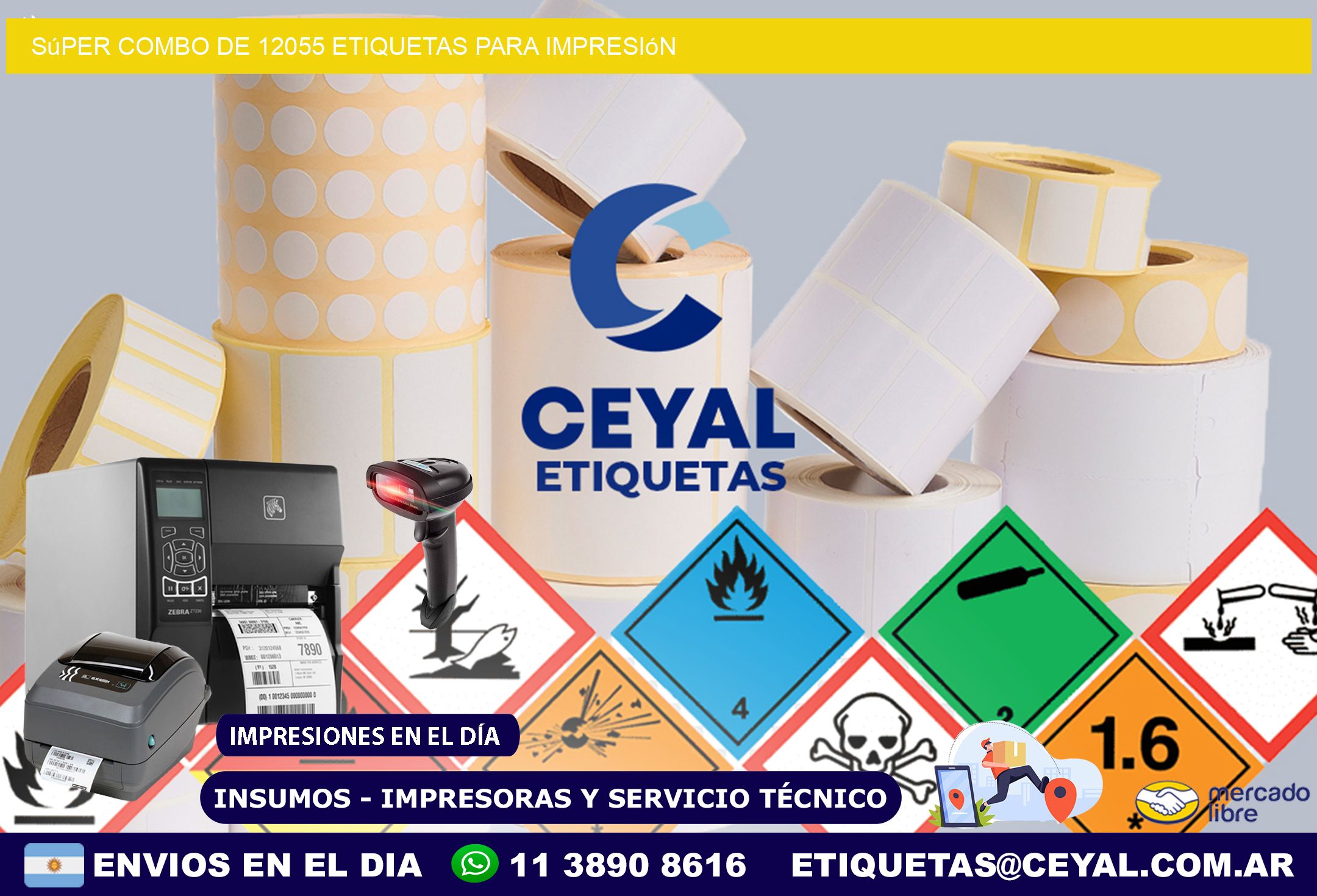 Súper combo de 12055 etiquetas para impresión