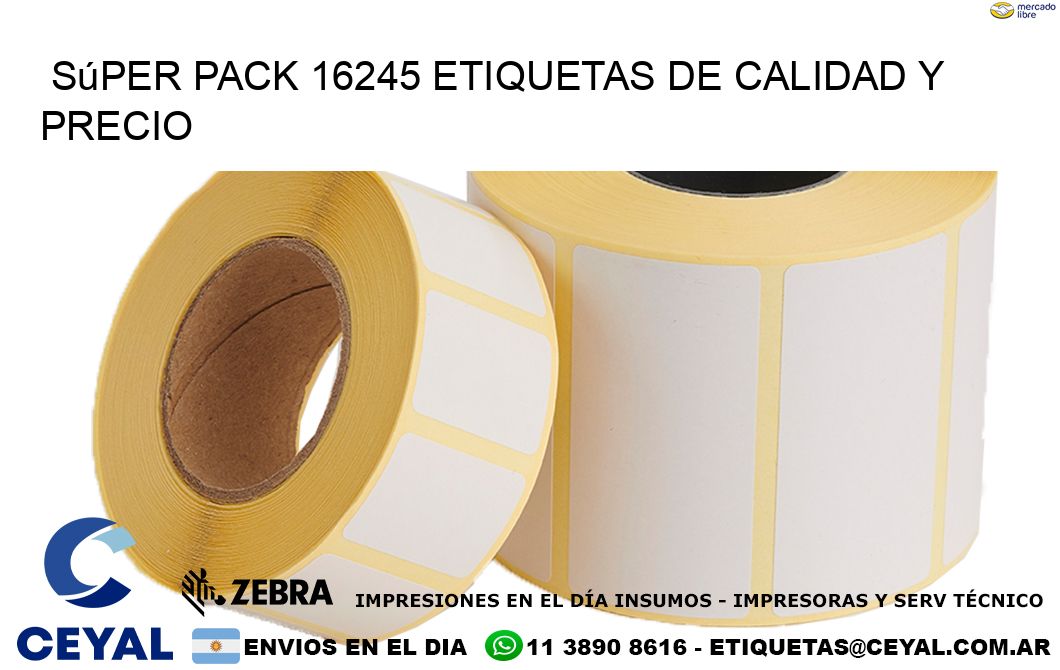 Súper pack 16245 etiquetas de calidad y precio