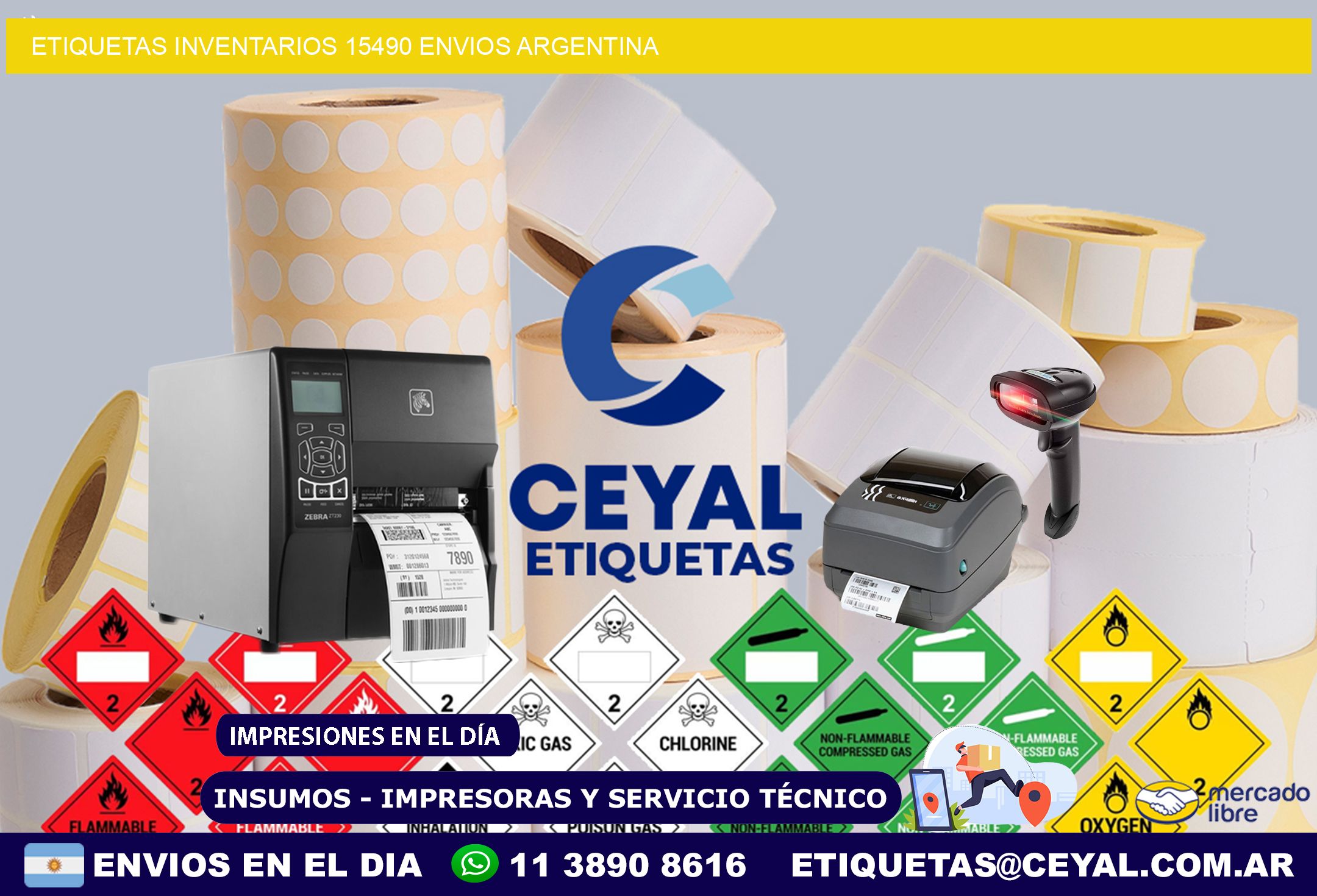 etiquetas inventarios 15490 ENVIOS ARGENTINA