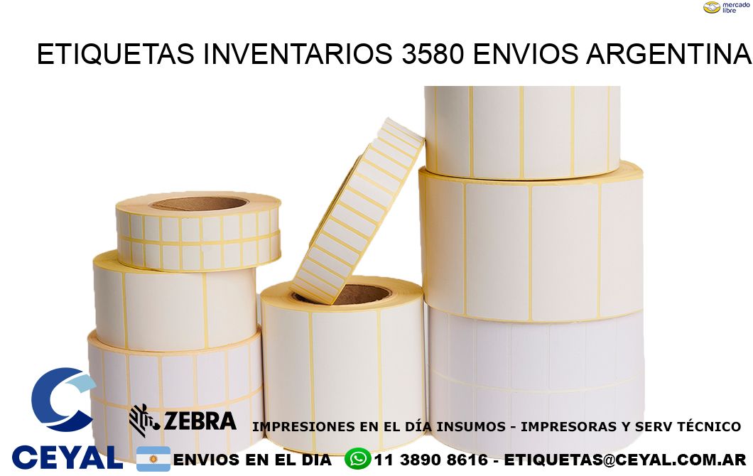 etiquetas inventarios 3580 ENVIOS ARGENTINA