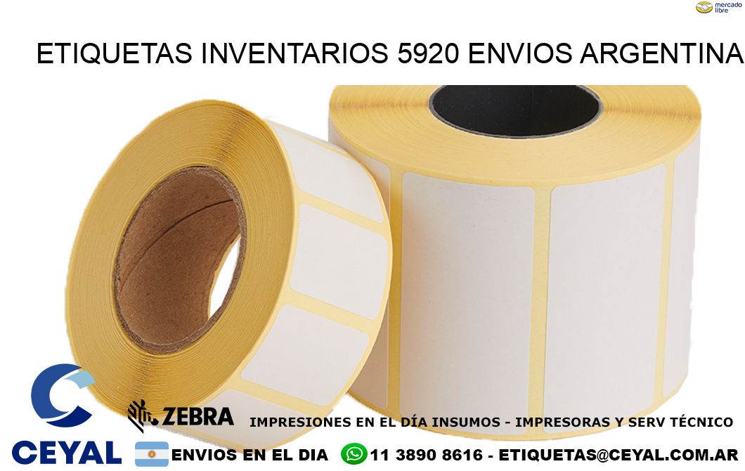 etiquetas inventarios 5920 ENVIOS ARGENTINA