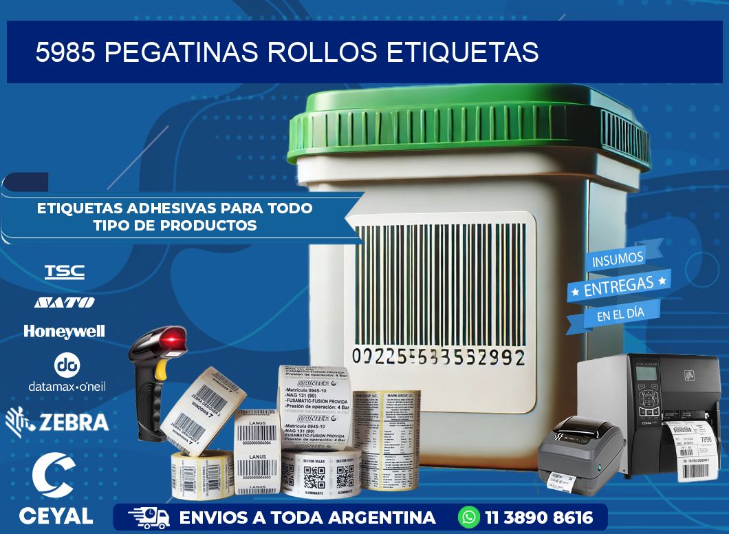 5985 Pegatinas rollos etiquetas