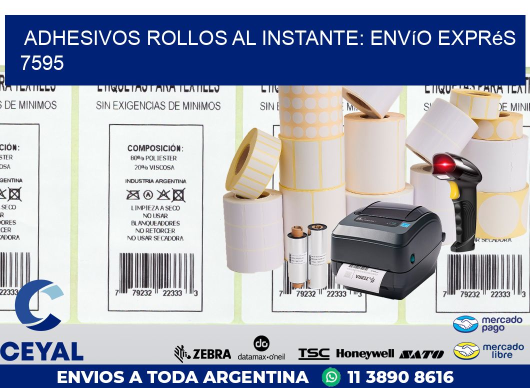 Adhesivos rollos al Instante: Envío Exprés 7595