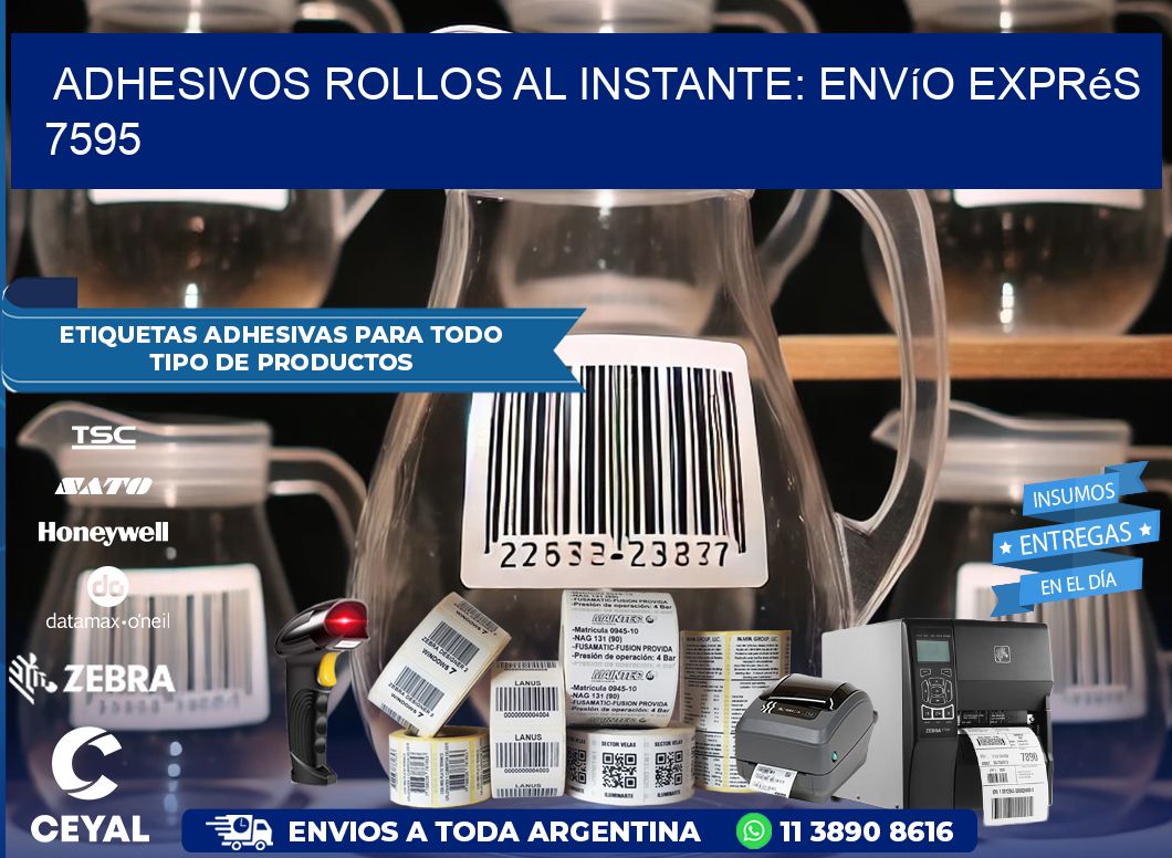 Adhesivos rollos al Instante: Envío Exprés 7595