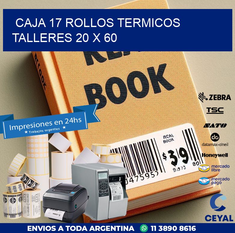 CAJA 17 ROLLOS TERMICOS TALLERES 20 x 60