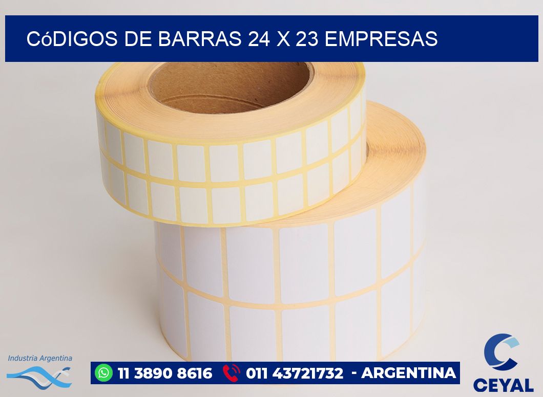 Códigos de Barras 24 x 23 empresas