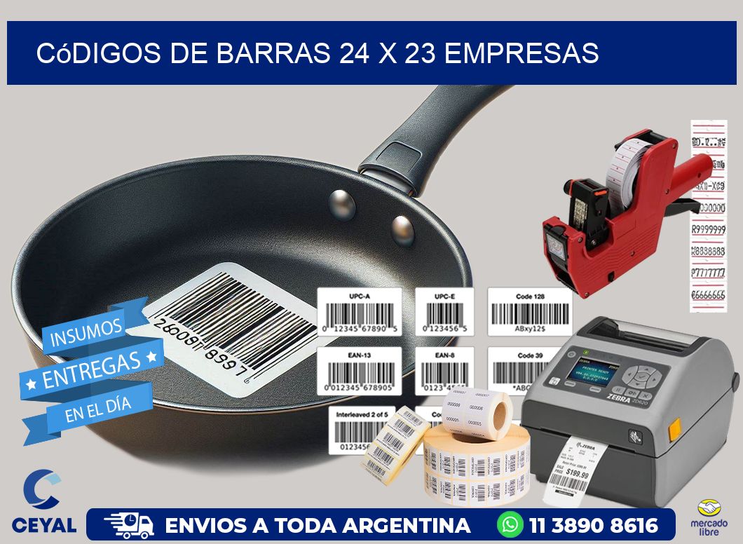 Códigos de Barras 24 x 23 empresas