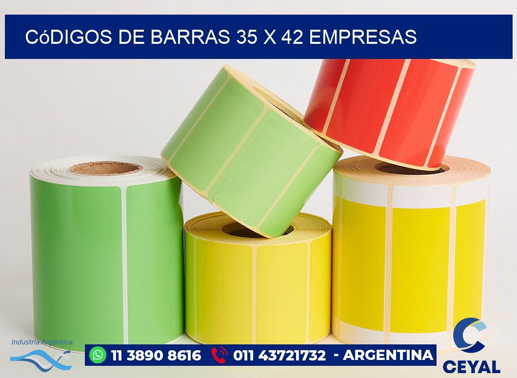 Códigos de Barras 35 x 42 empresas