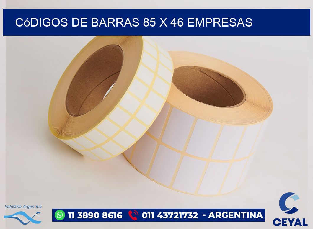 Códigos de Barras 85 x 46 empresas