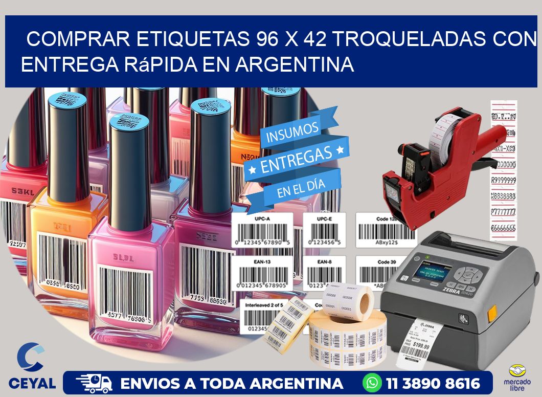 Comprar etiquetas 96 x 42 troqueladas con entrega rápida en Argentina