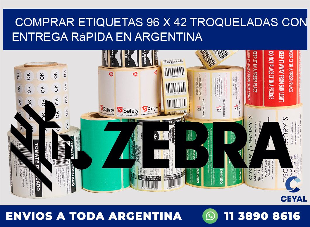 Comprar etiquetas 96 x 42 troqueladas con entrega rápida en Argentina