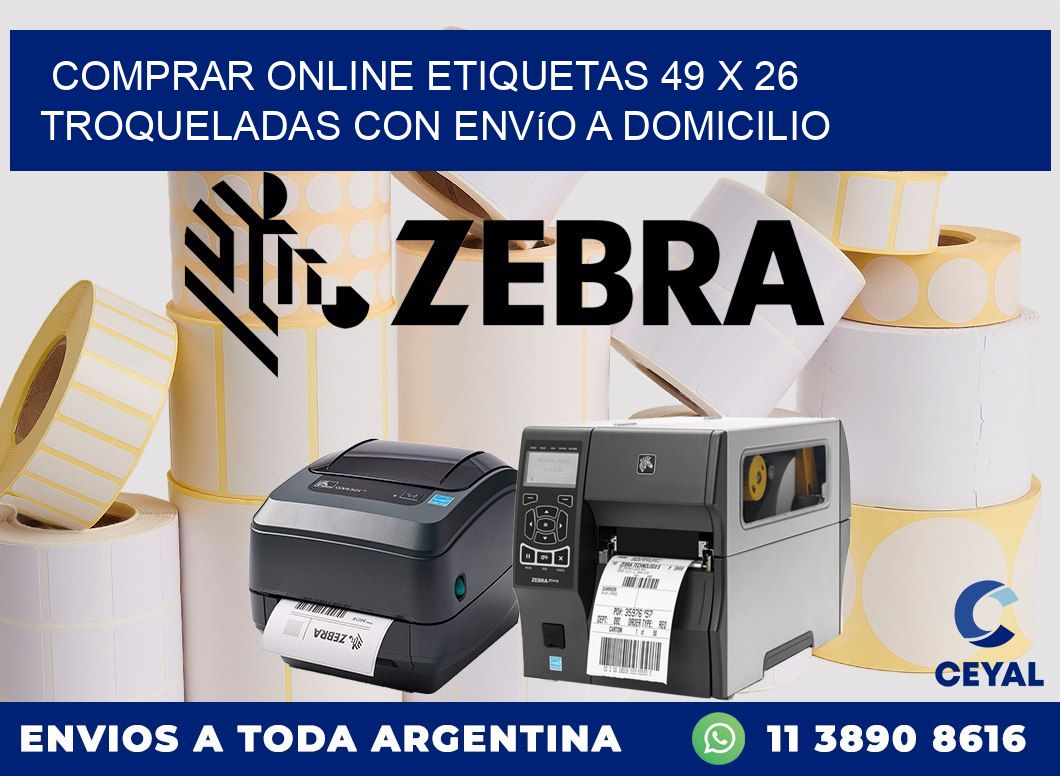 Comprar online etiquetas 49 x 26 troqueladas con envío a domicilio