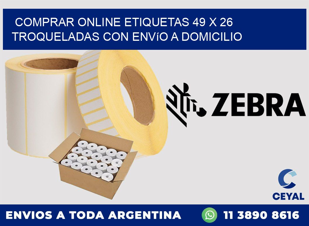 Comprar online etiquetas 49 x 26 troqueladas con envío a domicilio