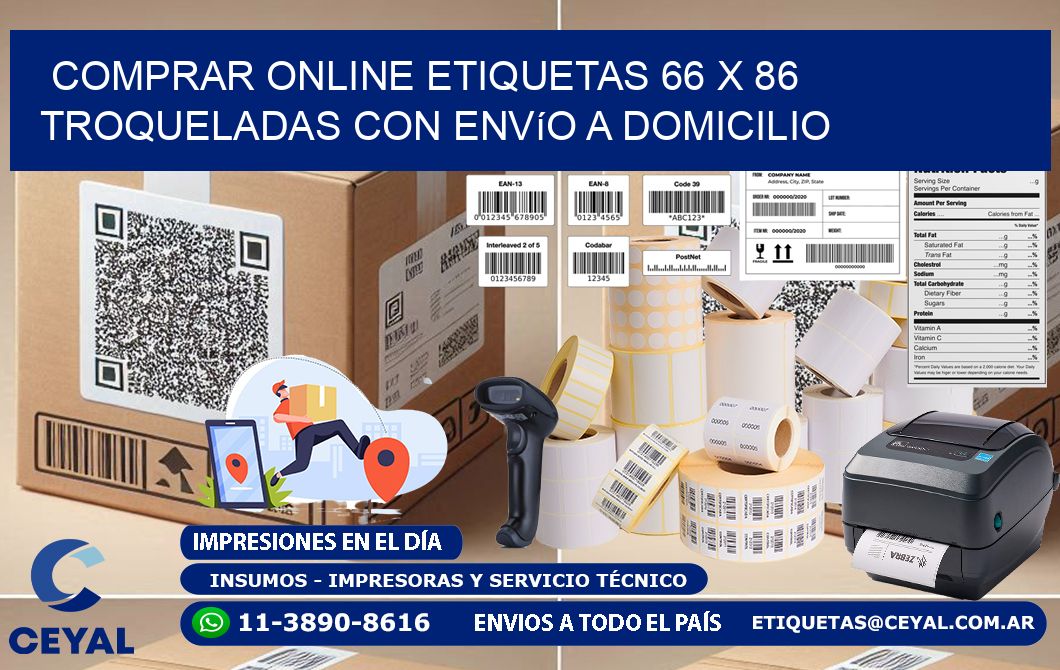 Comprar online etiquetas 66 x 86 troqueladas con envío a domicilio