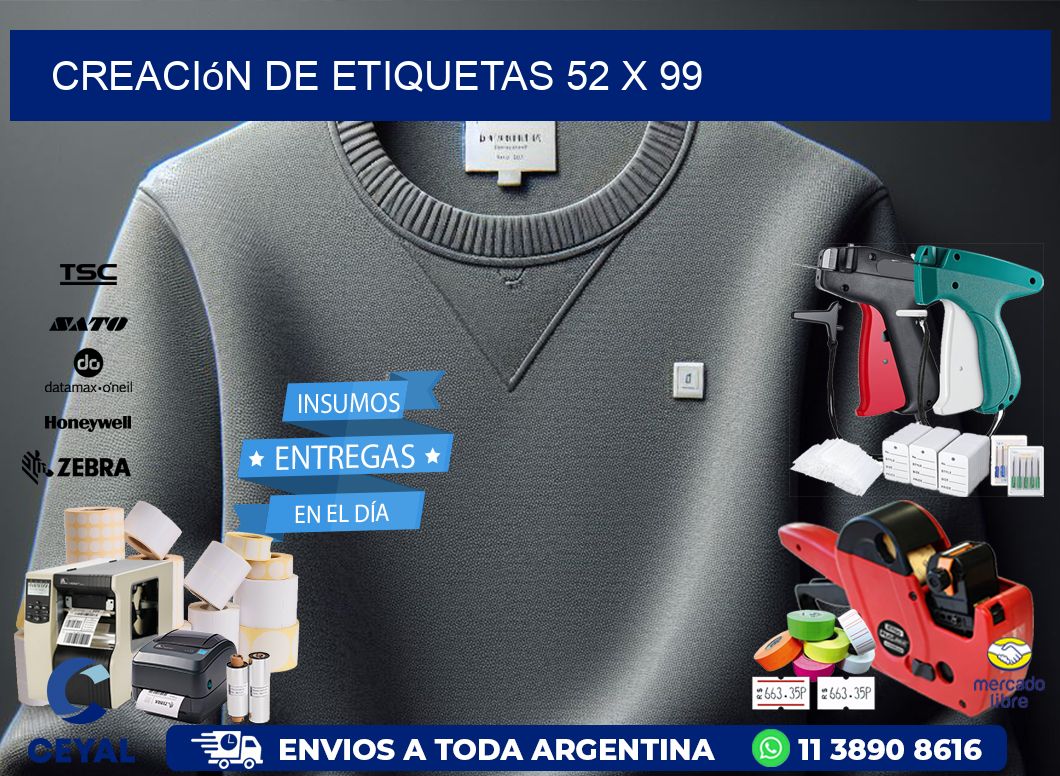 Creación de etiquetas 52 x 99