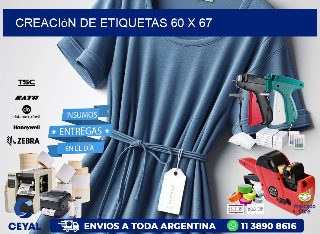 Creación de etiquetas 60 x 67