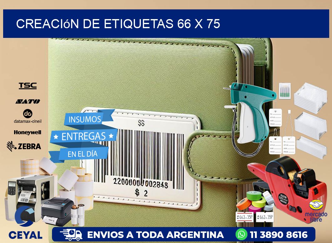Creación de etiquetas 66 x 75