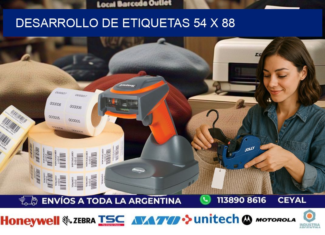 Desarrollo de etiquetas 54 x 88