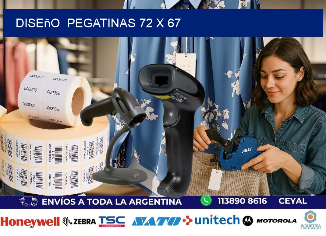 Diseño  PEGATINAS 72 x 67