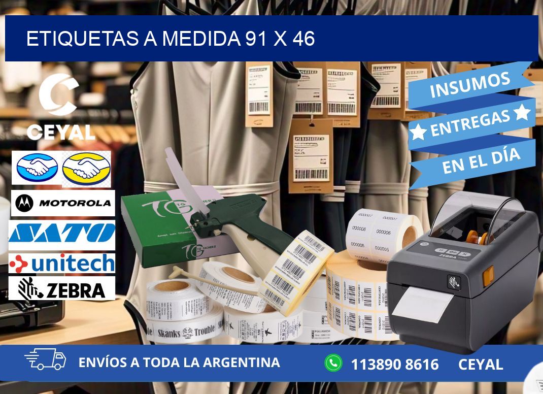 Etiquetas a medida 91 x 46