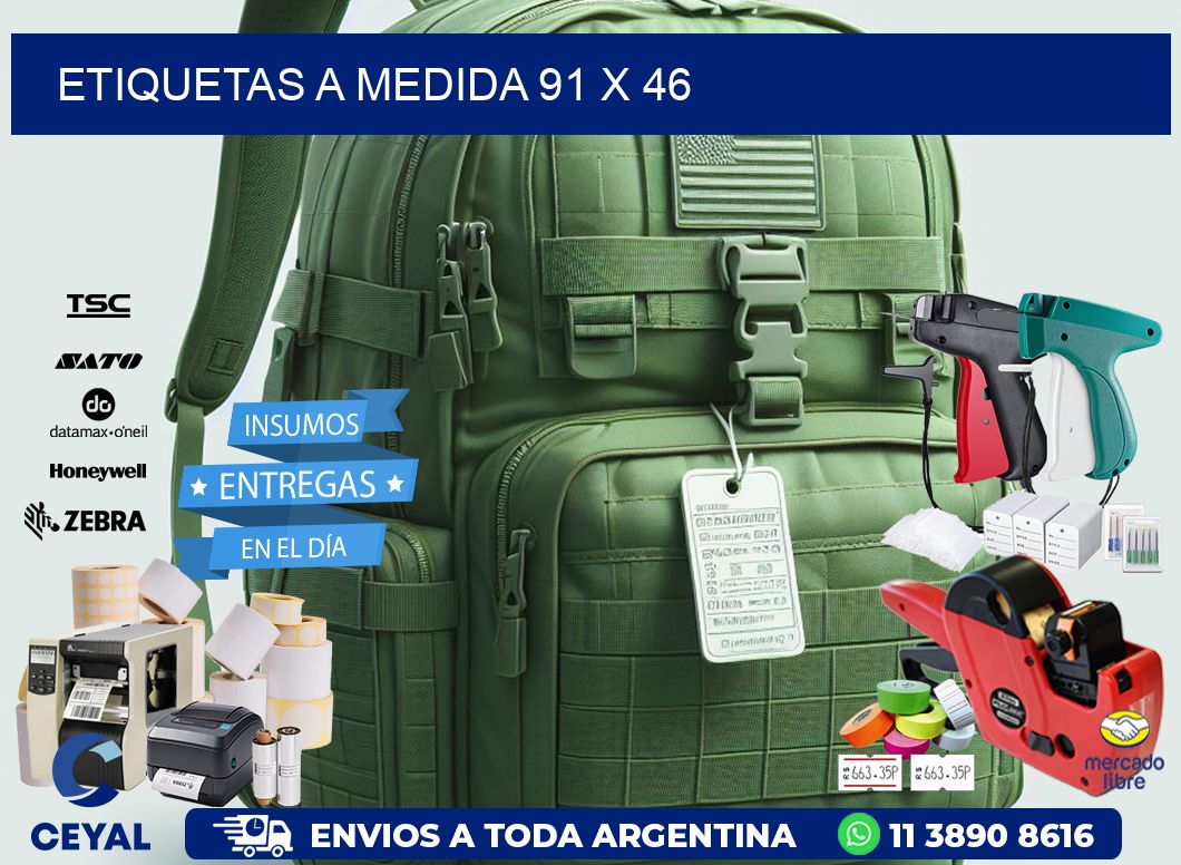 Etiquetas a medida 91 x 46