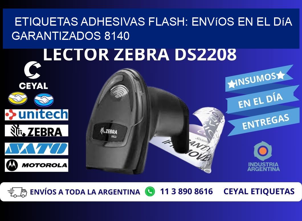 Etiquetas adhesivas Flash: Envíos en el Día Garantizados 8140